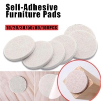 Felt Pad Furniture Floor Protector Pads Self Adhesive Round Heavy Duty - 80PCS
