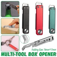 Multifunctional Folding Knife Case Opener Portable Bottle Opener EDC Tool Kit - Green
