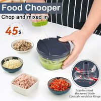 Garlic Press Chopper Slicer Hand Presser Grinder Crusher Home Kitchen Tools Use - 600ml