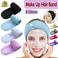 8-Colours Wrap Head Band Hairband Hair Band Adjustable Facial Make Up Face Wash Au - Yellow