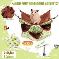 Hanging Hammock Nest Bed for Hamster Guinea Pig Ferret Rat Mice Cage Warmer Toy - Pink
