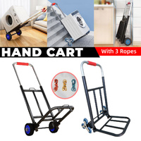 Folding Hand Trolley Heavy Duty Solid Wheel or Stair Climber Tri Wheel for Moving - Flat Ground