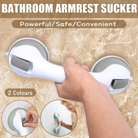 Bathroom Non-Slip Suction Grab Handle Support Rail with Strong Hold Grip - Green