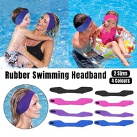 Adjustable Waterproof Swimming Headband for Ear Protection Unisex Diving Use - Purple-L