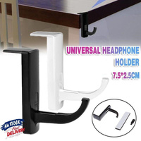 Universal Headphone Hook Desk Edge Mount Adhesive Headset Holder - White