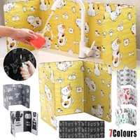 Kitchen Oil Splash Guard Wall Foil Protector Stove Cover Removable Baffle Screen - Black Cactus