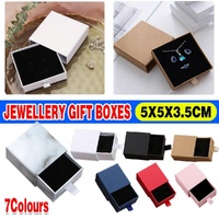 Jewellery Gift Box Necklace Ring Bracelet Bangle Earring Cardboard Box 5*5*3.5cm - Blue