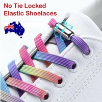 No Tie Locked Elastic Shoelace Shoe Lace Lazy Laces Sneakers Sports - NO.12 Glitter Dark
