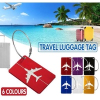 Luggage Tag Aluminum Travel Baggage Suitcase Identity Address Name Label Cards - Blue