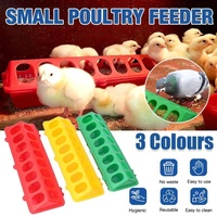 30cm Feeder Storage Trough Quail Drinker Plastic Wild Stable Chick Birds Pigeons - Red