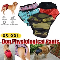 Washable Female Pet Dog Cat Nappy Diaper Physiological Pants Panties Underwear Black - L