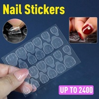 24-2400PCS Double Sided Adhesive Press On Nail Stickers Clear Tape Glue Tabs - 5PCS (120xNail Stickers)