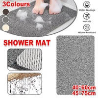 Anti Slip Bathroom Mat Non Slip Shower Floor Mat Quick Dry Soft Comfortable Rug - Beige-40x60cm