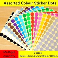 Orange Assorted Sizes Colour Sticker Dots Adhesive Round Labels Circular Spot Scrapbook - 25mm*40 Dots