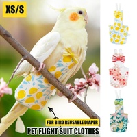 Adjustable Parrot Diaper Bird Flight Suit Tiger Skin Peony Special Supplies - Pink-XS