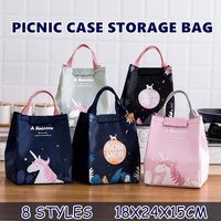 Portable Insulated Thermal Lunch Box Carry Tote Picnic Case Storage Bag 18x24x15cm - E05 (18x24x15cm)