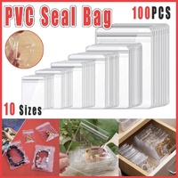 100pcs PVC Self-Sealing Jewelry Bags Anti-Oxidation Storage Dustproof Bags - 10*15cm