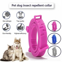 Short Adjustable Pet Anti Flea Tick Neck Collar For Dog Cat Kitten 8 Months Protect - Blue