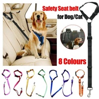 Adjustable Pet Dog Car Clip Lead Harness Strap for Vehicle Travel Restraint Use - Black