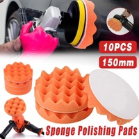 10x 150mm Sponge Polishing Pads 6Inch Waxing Buffing Set for Car Polisher Buffer