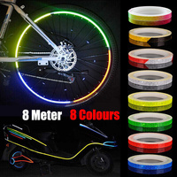 8m Reflective Tape for Bikes Cars Motorcycles Waterproof High Visibility Strip - Blue
