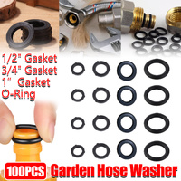 100pcs Silicone Rubber Seal Gasket Ring for Pipe Fitting Water Leak Proof - 1/2 inch Gasket