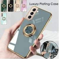 Black Shockproof Ring Holder Case Cover for Samsung S22 Ultra Plus Note 20 - Samsung Galaxy A53