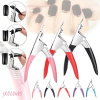 Acrylic Nail Tip Cutter False Nail Clipper U Shape Manicure Art Trimmer Tool - Black