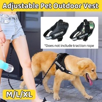 Adjustable Dog Vest Harness for Small Medium Dogs Comfortable No Pull Design - Black-L