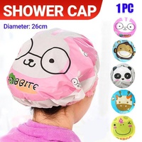 Reusable Women Girls Hair Wrap Waterproof Shower Bath Shower Cap Hat - Frog