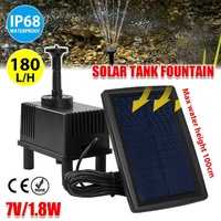 Solar Powered Water Fountain Pump Garden Pond Submersible Filter Fish Tank Kit