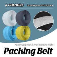 Packing Strap Roll 15MM Heavy Duty Binding Band Plastic Strapping for Packaging - Black