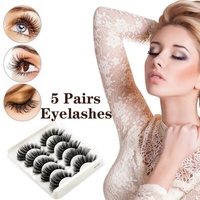 5 Pairs 3D Thick Mink Fake False Eyelashes Natural Long Wispy Makeup Lashes Au - 3D-46