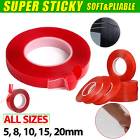 Double-Sided Clear Transparent Acrylic Adhesive Tape Foam Mounting Strong Gel - 8mm x 3m