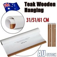 Teak Wooden Poster Frame 31–61cm Wall Art Scroll Hanger Picture Frame Clamp Holder - 51CM