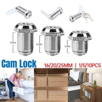 1/5/10pcs File Cabinet Drawer Milk Box Swivel Lock Small Round Security Lock - 20mm-5PCS