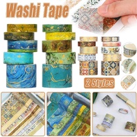 Gold Foil Washi Tape Set Decorative Craft Tape for Gift Wrapping Scrapbooking - JXHG
