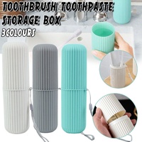 Travel Toothbrush and Toothpaste Holder Portable Bathroom Storage Box Case Cover - Grey