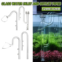 Aquarium Glass Inlet Outlet Pipe Fish Tank Filter Oil Film Remover Plant Holder - Oil removal inlet-12mm
