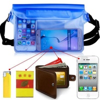 Waterproof Underwater Waist Belt Bum Bag Beach Swimming Boating Dry Phone Pouch - White
