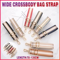 New Crossbody Bag Handbag Belt Satchel Wide Adjustable Canvas Shoulder Strap - Black