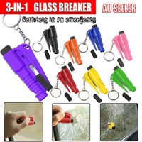 3 In 1 Car Window Glass Breaker Emergency Escape Tool with Cutter - Yellow