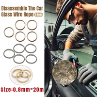 5 Rolls Automotive Glass Removal Tools Steel Wire Rope Disassembling Kit - Silver