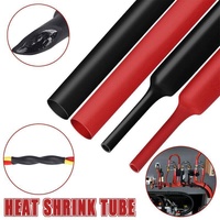 Grade Marine Heat Shrink Tubing 3:1 Wire Sleeve Glue Inside Fast Wrap Insulation Red - 25.4mm*1M