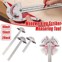Woodworking Edge Ruler Protractor Angle Measuring Tool Carpenter - 10 inch