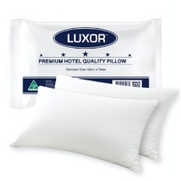 Luxor Australian Made Hotel Quality Pillow Standard Size Twin Pack