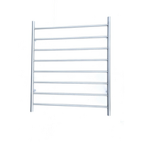 Premium Brushed Chrome Towel Rack - 8 Bars, Round Design, AU Standard, 1000x850mm Wide