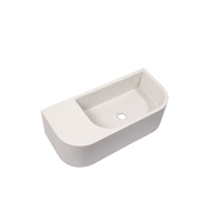 New Concrete Cement Wash Basin Counter Top Matte White Wall Hung Basin