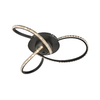 Irie Dimmable 3 Lights LED Ceiling Light - Black