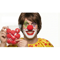 10x Soft CLOWN NOSES Costume Circus Halloween Spongy Fancy Fun Silly in Red